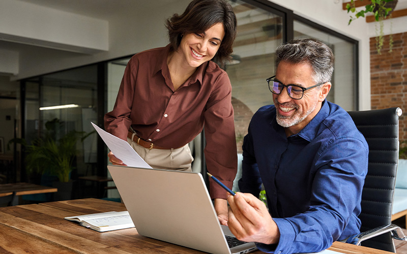 Business working together