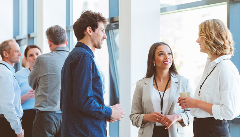 Business people working together