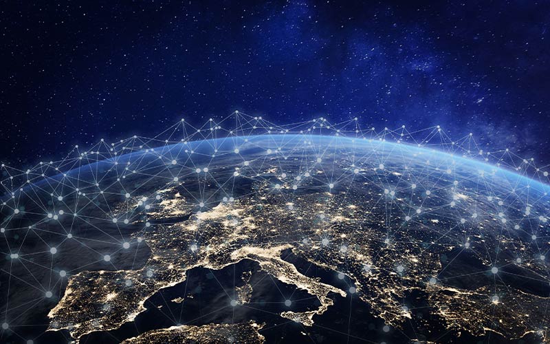 Digital map of Europe