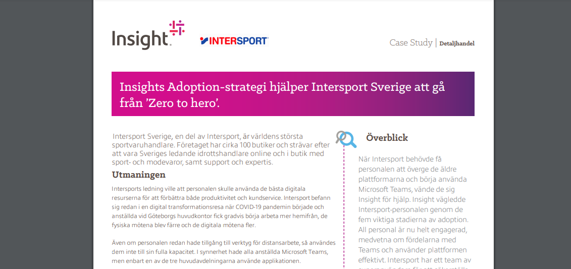 Article Insights Adoption-strategi hjälpte Intersport att gå från Zero to Hero Image