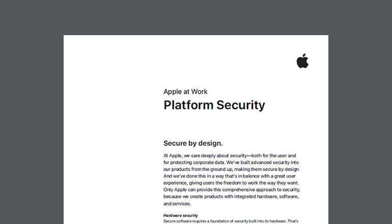 Article Platform Security | Apple at Work  Image
