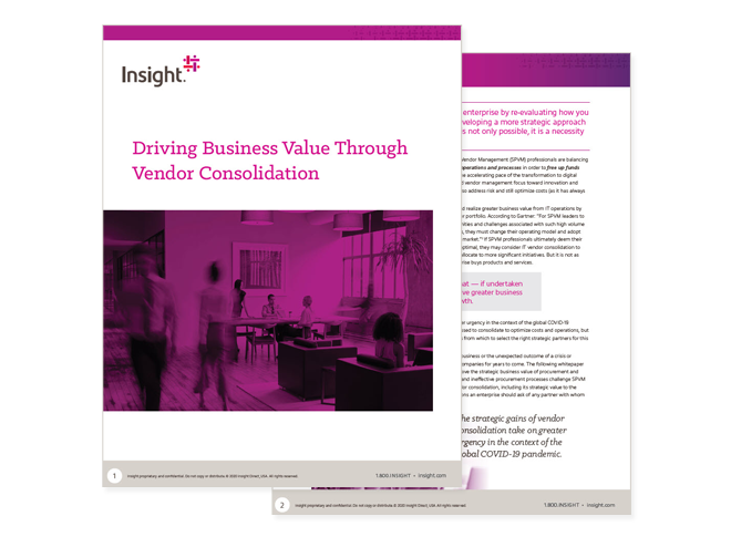 Thumbnail of vendor consolidation report